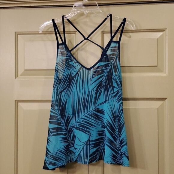 Ya Los Angeles tropical sheer tank top - Picture 1 of 8